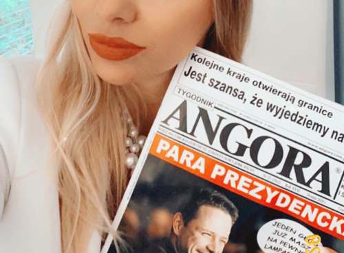 Katarzyna Stopińska in the Angora magazine